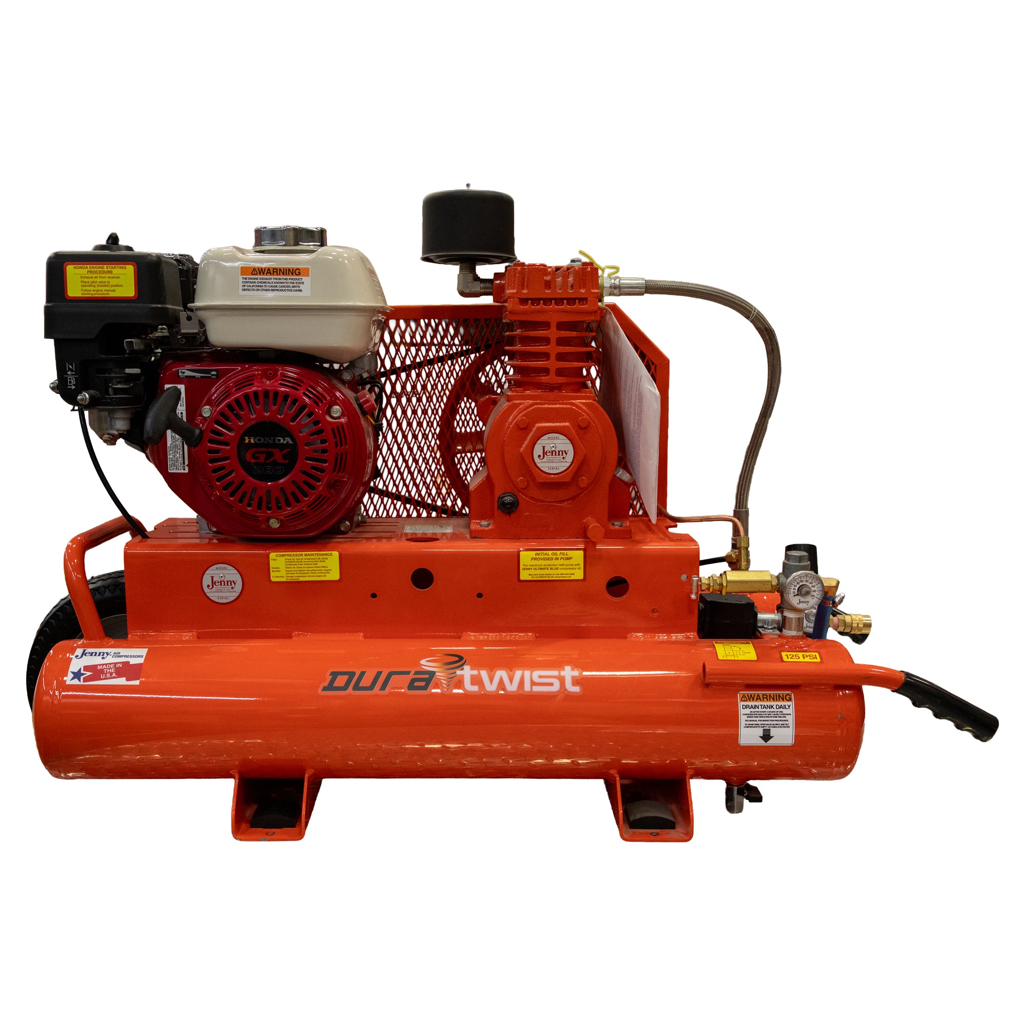 DuraDrive 8-Gallon 5.5 HP Gas-Powered Wheeled Portable Air Compressor