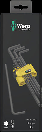 Wera 05133180001 9-Piece Blacklaser Hex-Plus L-Key Set Imperial