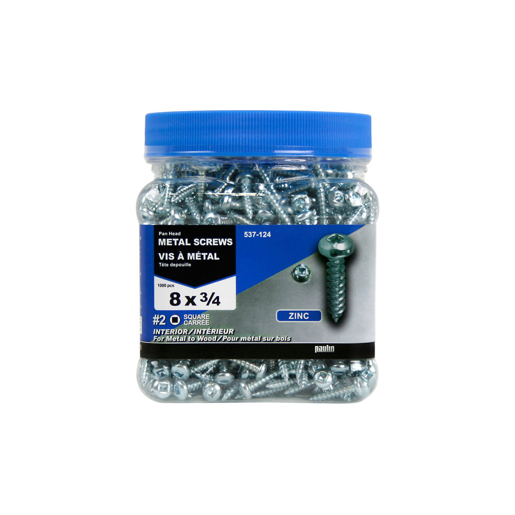 The Hillman Group Paulin 537-124 #8 3/4 in Zinc Metal Screw