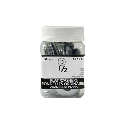 H Paulin 1/2 in. Zinc Flat Washers (50 per Jug)