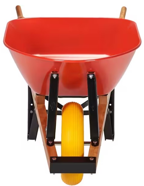 ERIE 6 cu. ft. Steel Tray Wheelbarrow with Flat-Free Tire