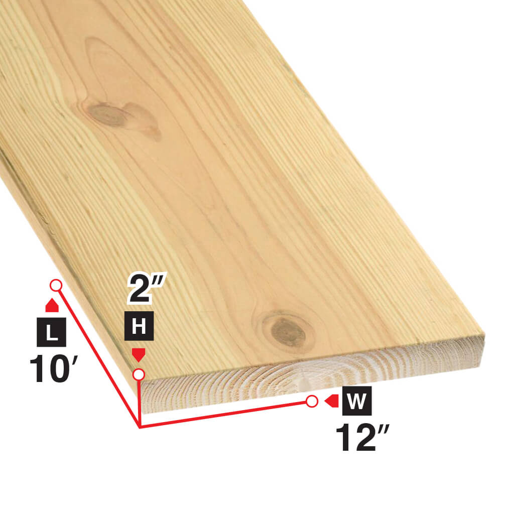 2 in. x 12 in. x 10 ft. Spruce Lumber