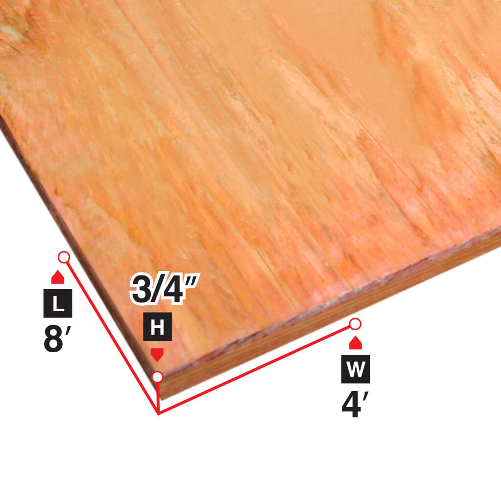 3/4 in. 4 ft x 8 ft. Fire-Resistant Treated Plywood
