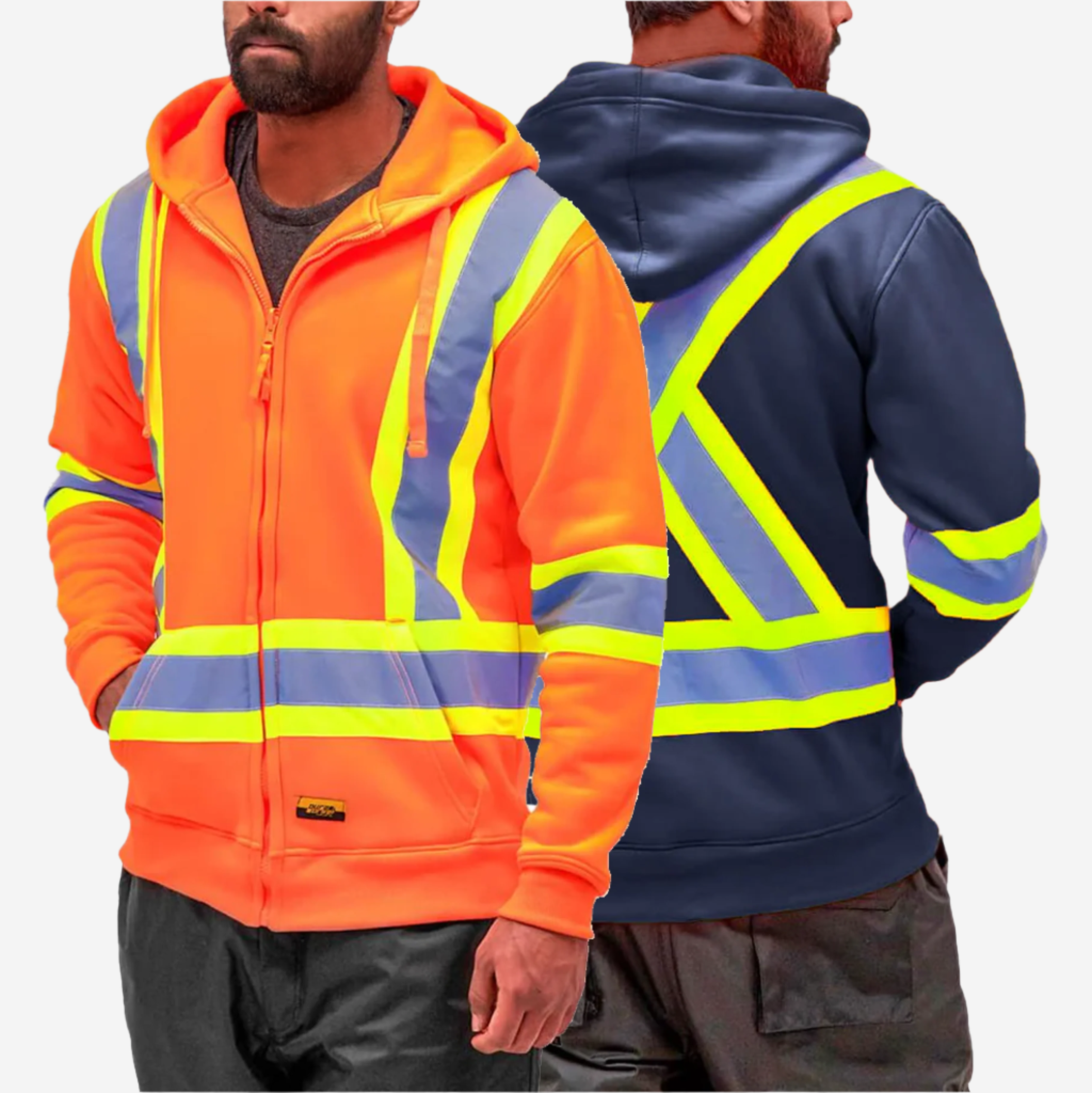 DuraDrive Men's 4 in. Hi-Vis Reflective Stripes Hooded Jacket