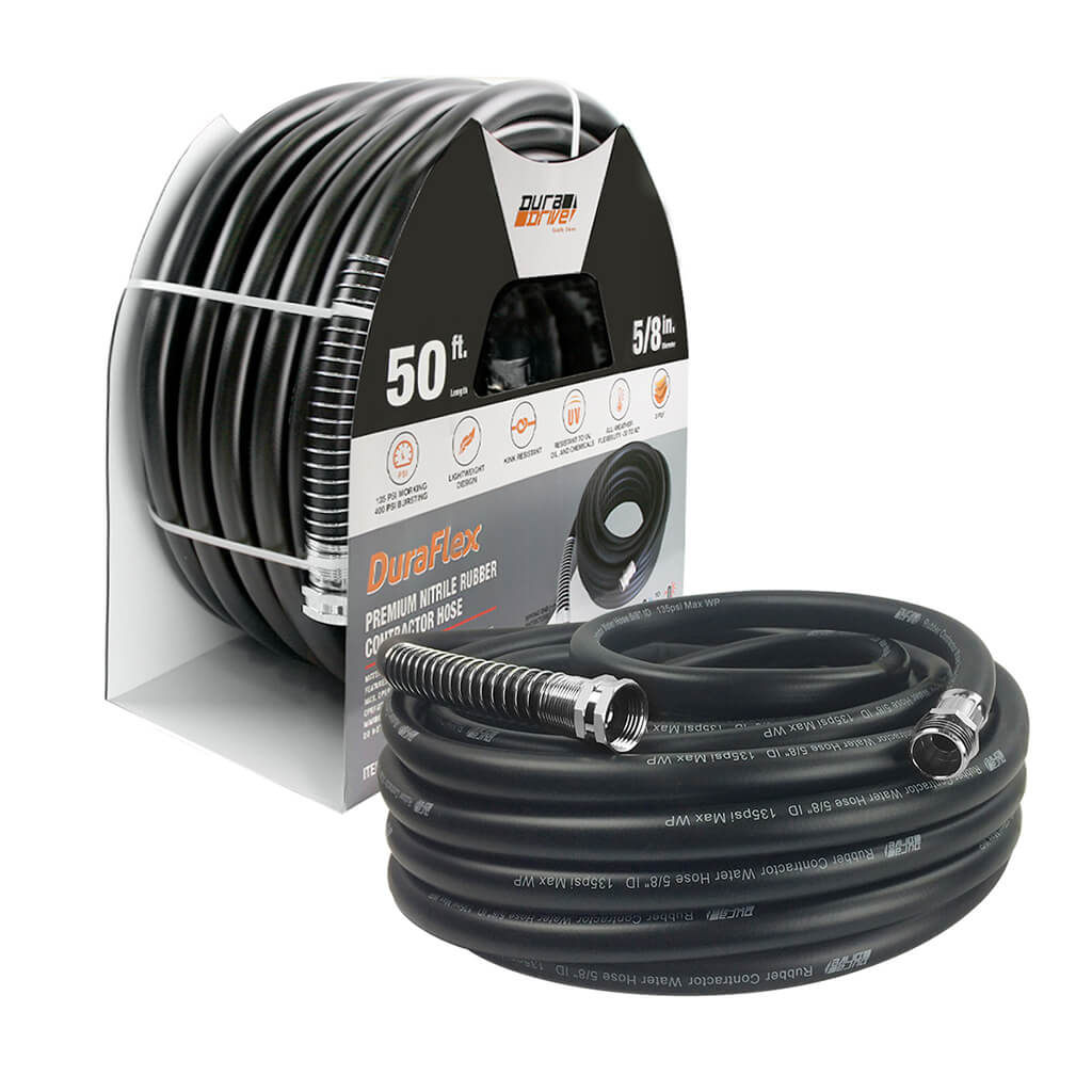 DuraDrive 5/8 in. x 50 ft. Black Nitrile Garden Hose
