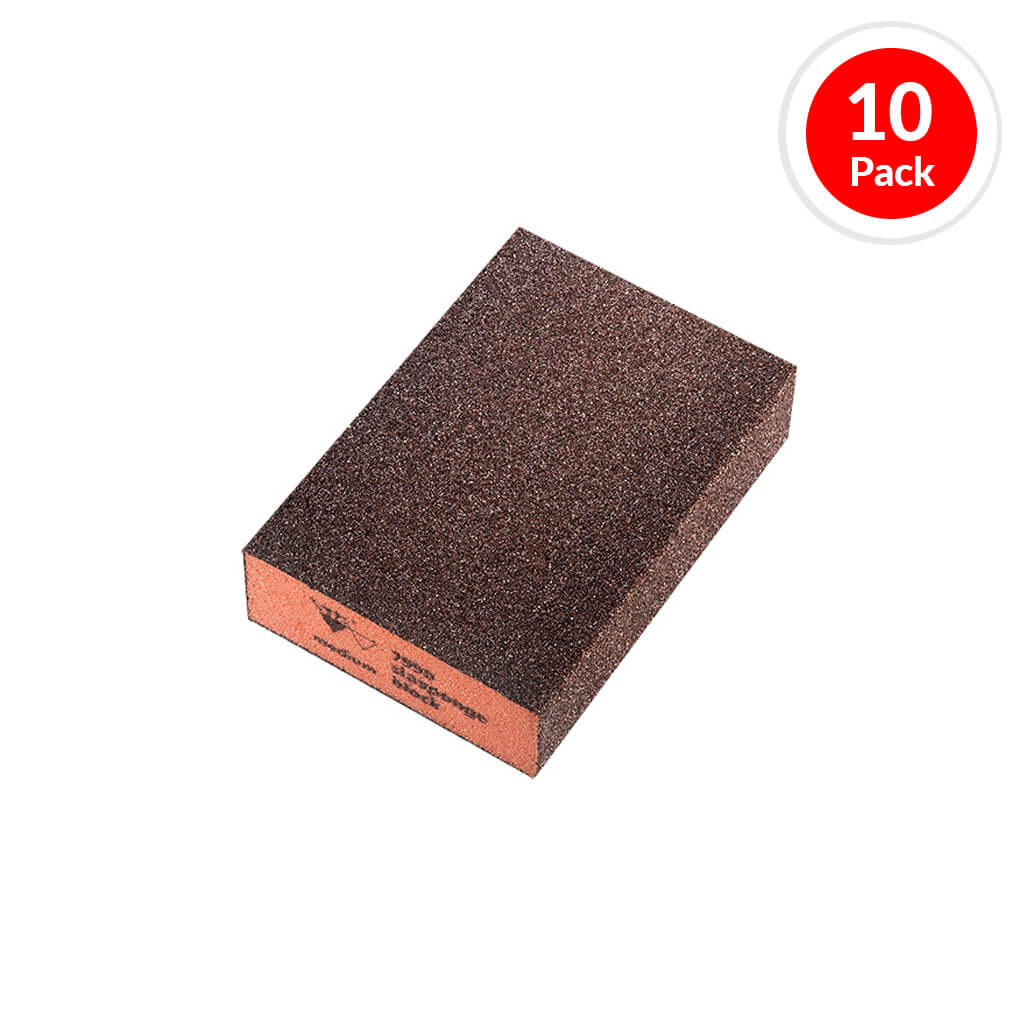 SIA 0070.1254.01 Series 7990 2-3/4in. x 3-3/4in. Aluminum Oxide Grit Medium Combination Block Orange