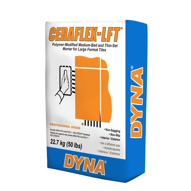 Dyna Ceraflex LFT 50 Lbs Modified Thin-Set For Large Format Tile