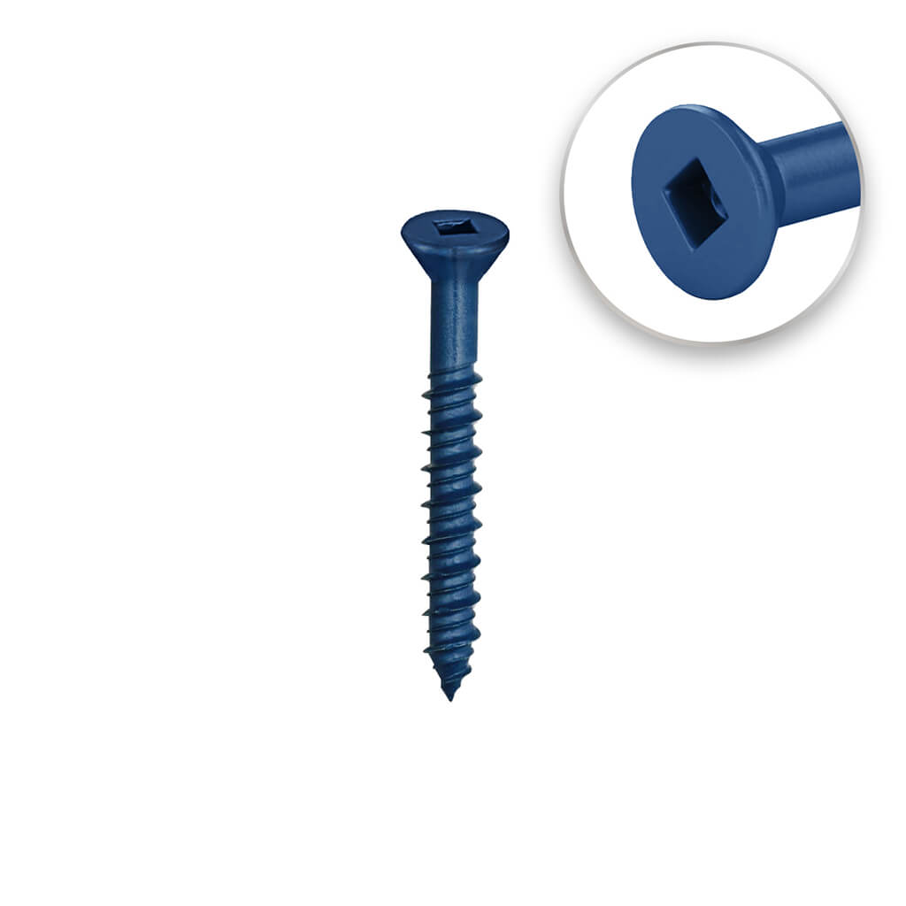 DuraDrive 1/4 in. x 3-1/4 in. Flat Head Square Drive Concrete Screws (100-Pack)