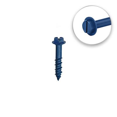 DuraDrive 1/4 in. x 2-1/4 in. Hex Head Slot Drive Concrete Screws (100-Pack)