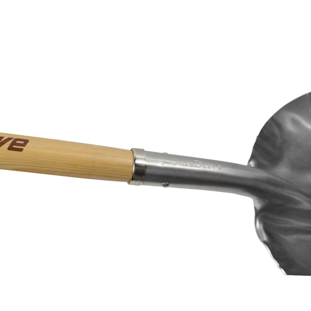 DuraDrive 43" Pine Wood D-Handle Aluminum Scoop Shovel