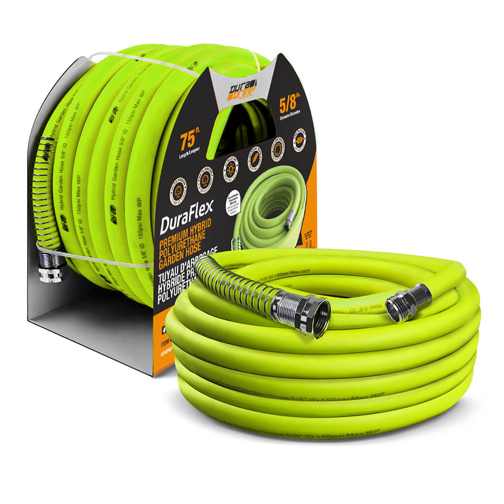 DuraDrive 5/8 in. x 75 ft. Lime Hybrid Polyurethane Garden Hose