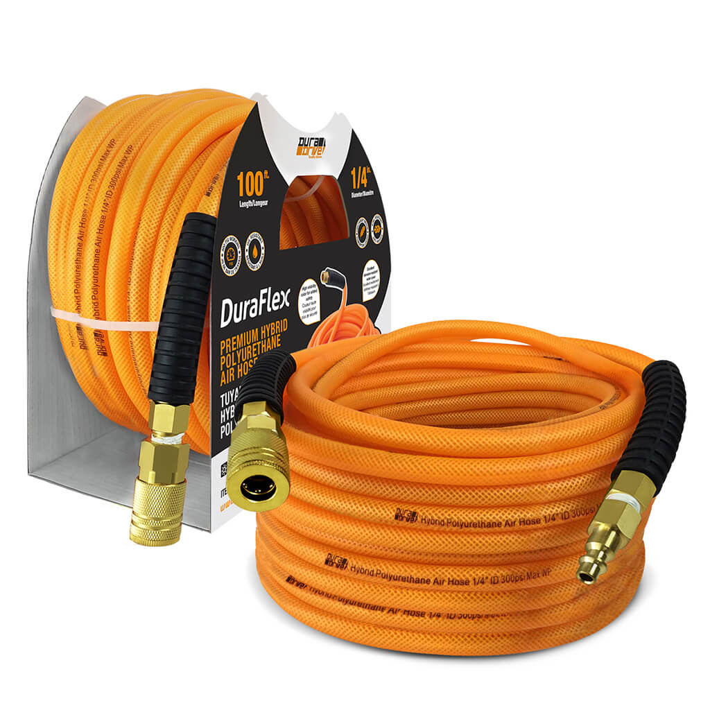 DuraDrive FO14100F 1/4 in x 100 ft Air Hose with Swivel Fitting