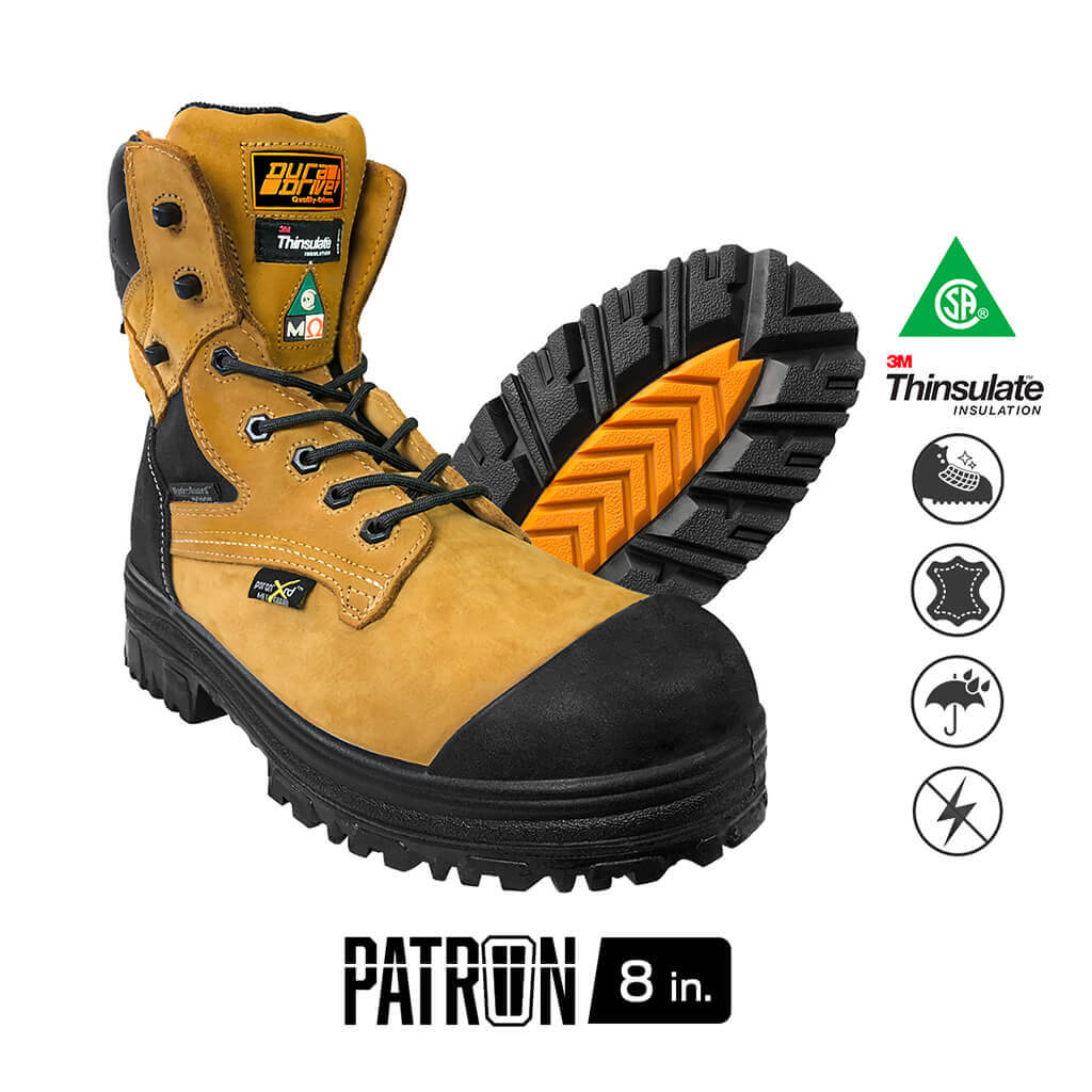 DuraDrive CSA PATRON 8 in. Composite Toe Nubuck Waterproof Work Boots