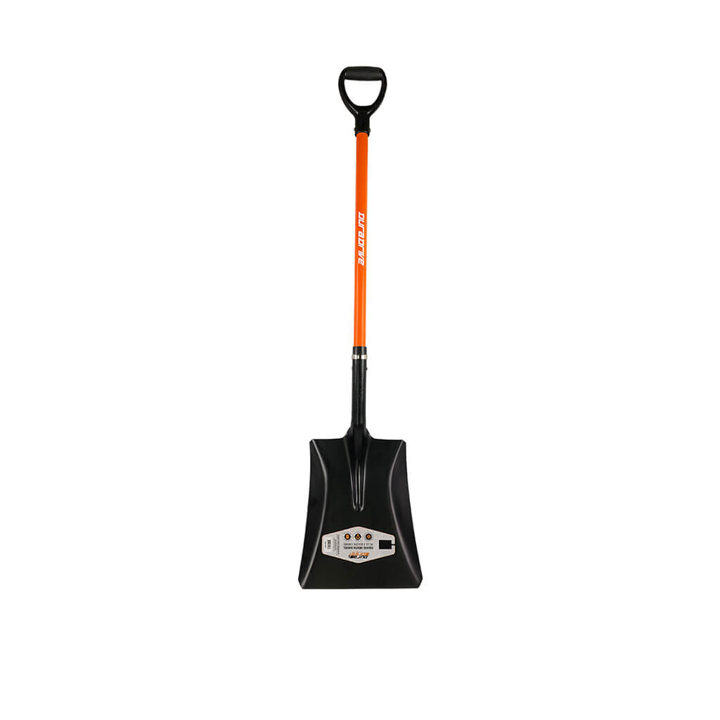 DuraDrive Carbon Steel D-Grip Fiberglass Square Mouth Shovel