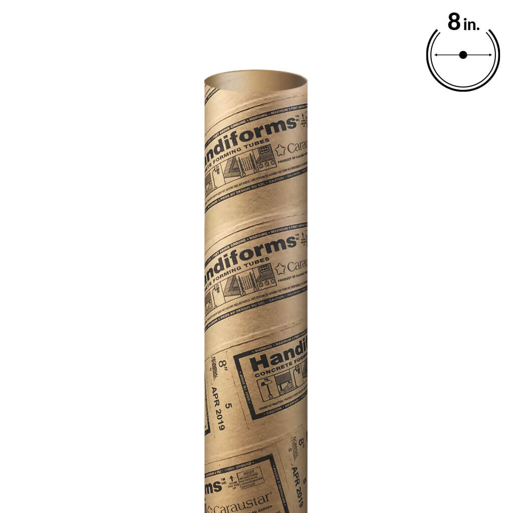 8 in. x 12 ft. Handiform Green Line Nested Concrete Forming Tube (sizes may vary +/- 1/2")