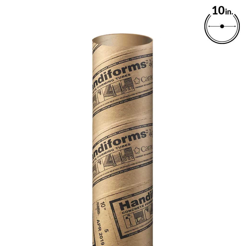 10 in. x 12 ft. Handiform Green Line Nested Concrete Forming Tube (sizes may vary +/- 1/2")