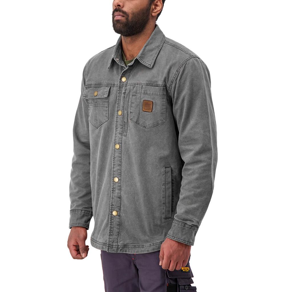 DURADRIVE 28903 SONI VINTAGE LINED COTTON DUCK SHIRT/ JACKET GREY