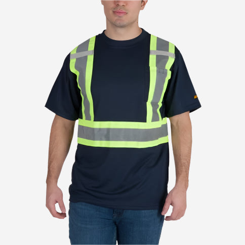 DuraDrive Hi-Vis Navy Short Sleeve Cooling Safety T-Shirt
