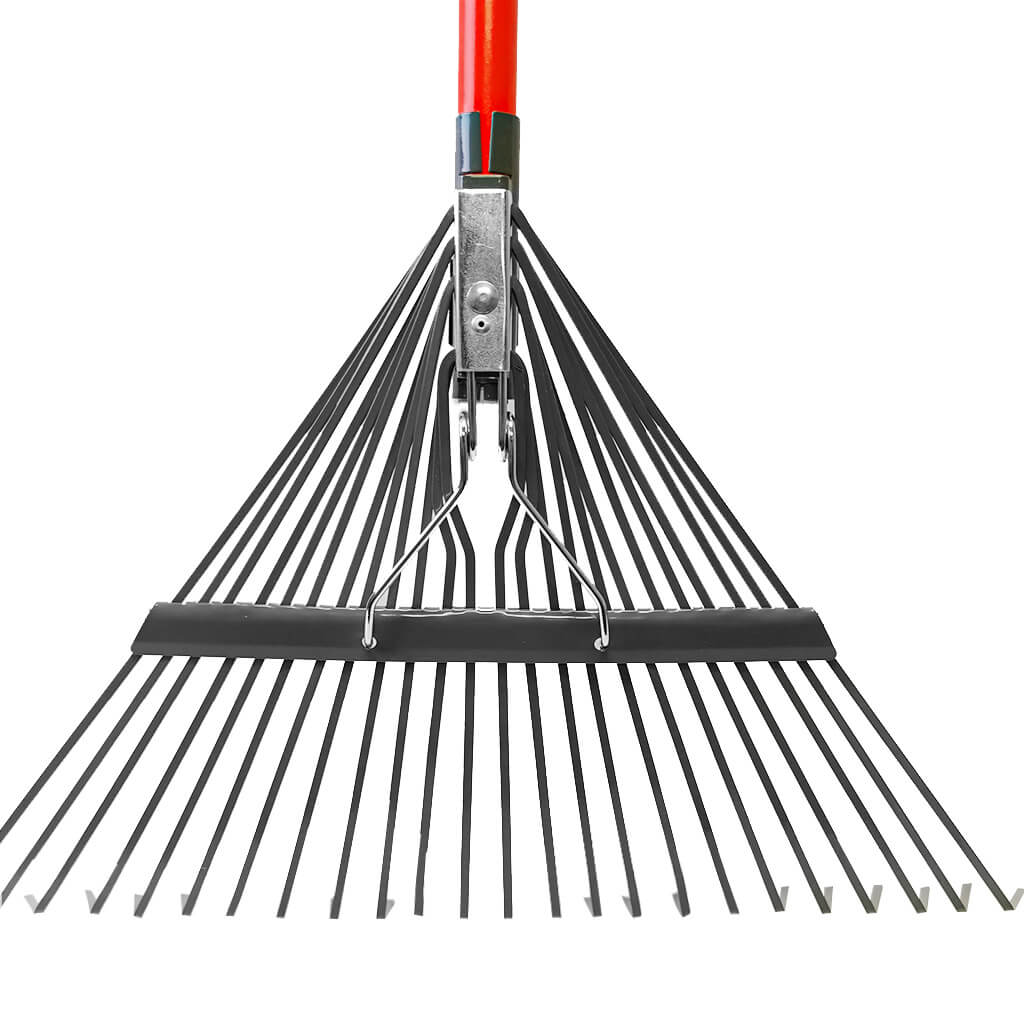DuraDrive 24" 24-Tine Fiberglass Handle Springback Metal Lawn Rake