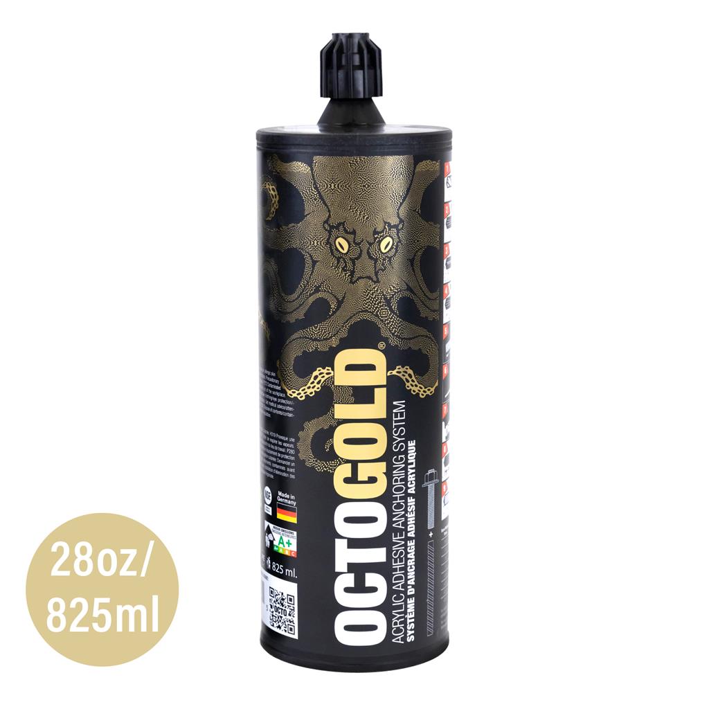 Octogold Dual Cartidge Acrylic Adhesive Chemical Anchor 825 ml / 28 oz