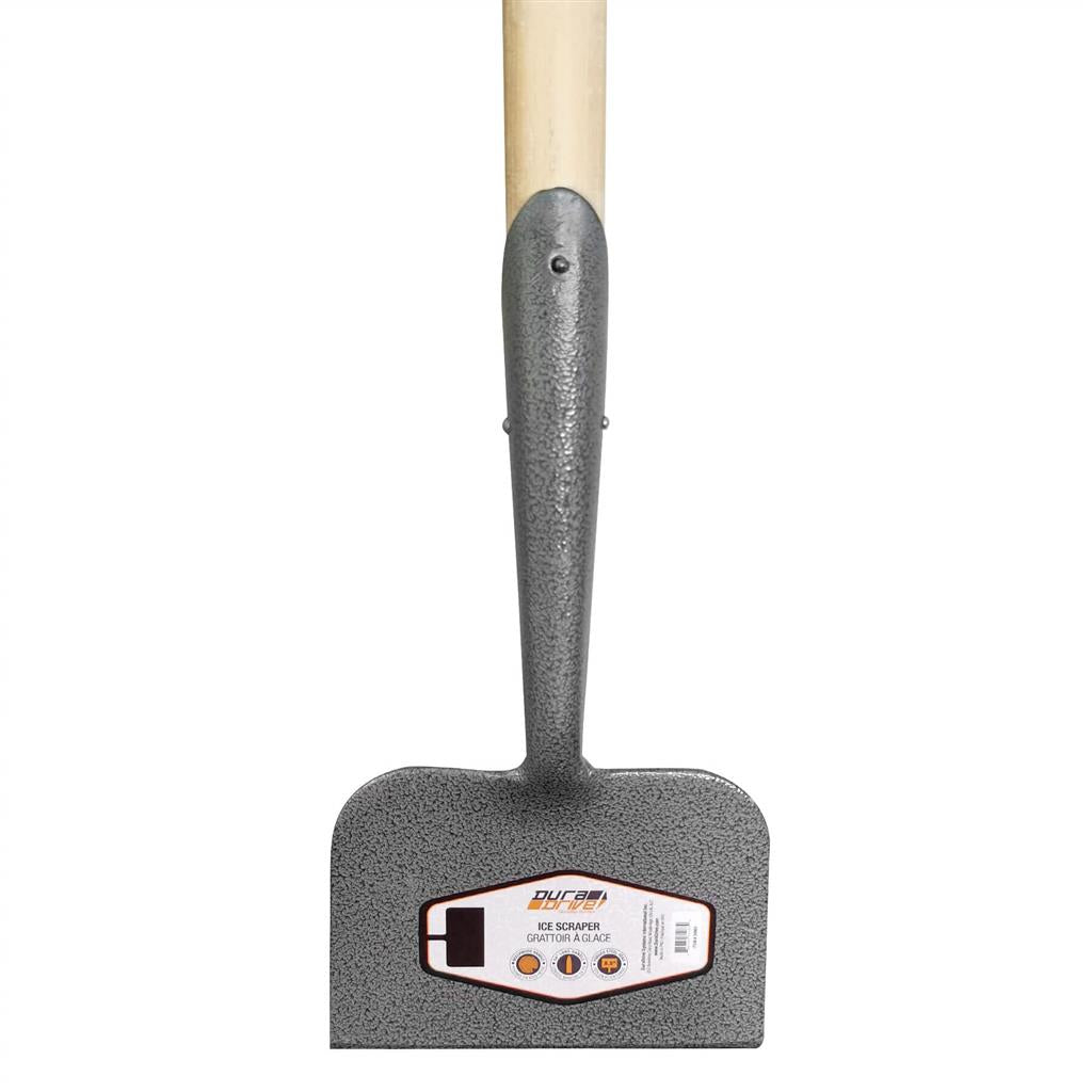 DuraDrive 8.5 in. Wooden Handle Forged Steel Head Sidewalk Ice Scraper