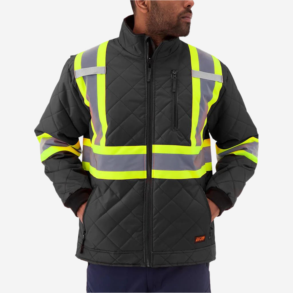 DURADRIVE 31032 HI-VIS LINED FREEZER JACKET - BLACK