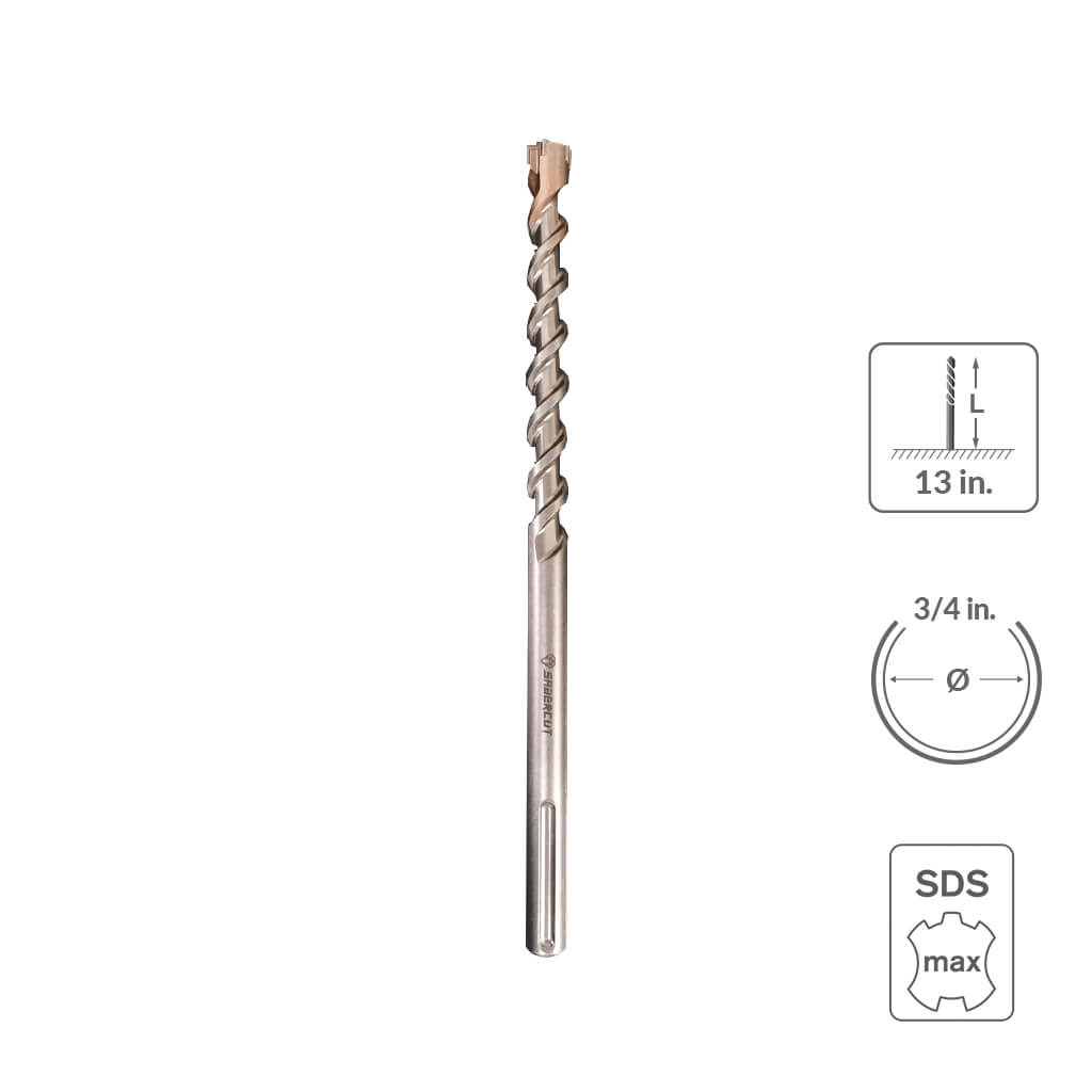 Sabercut 3/4 in. x 13 in. Carbide Tipped 6-Cutter Concrete & Rebar Drill Bit