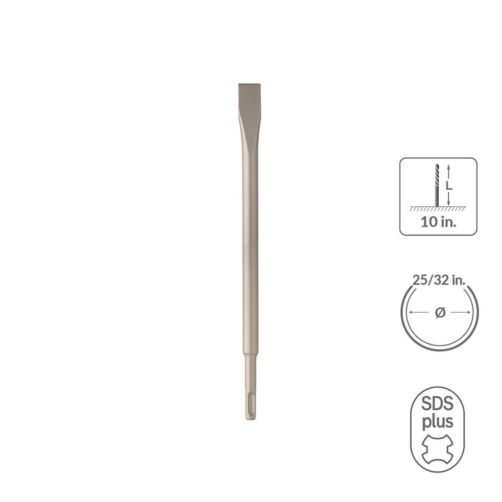 SABERCUT 3/4-In x 10-In SDS PLUS Flat Chisel