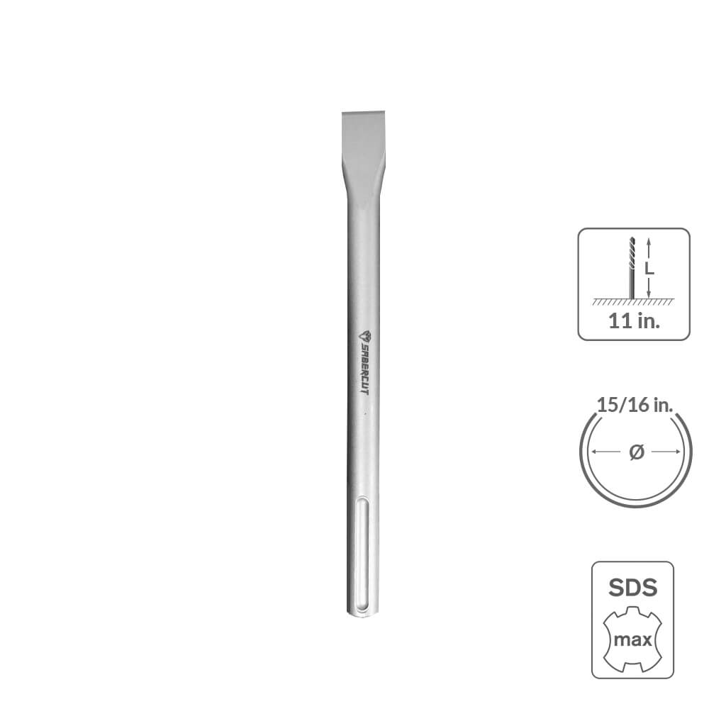 Sabercut 15/16 in. x 11 in. SDS MAX Flat Chisel