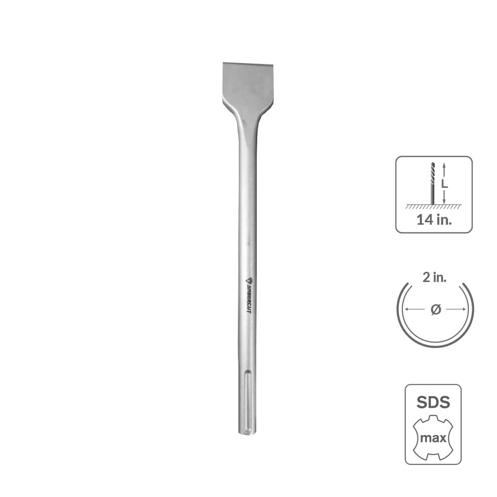 Sabercut 2 in. x 14 in. SDS MAX Flat Chisel