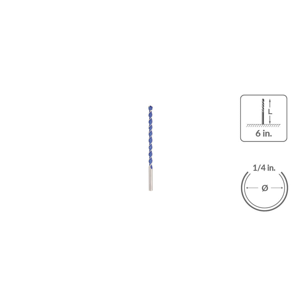 Sabercut 1/4" X 6" Multi-Material Drill Bit