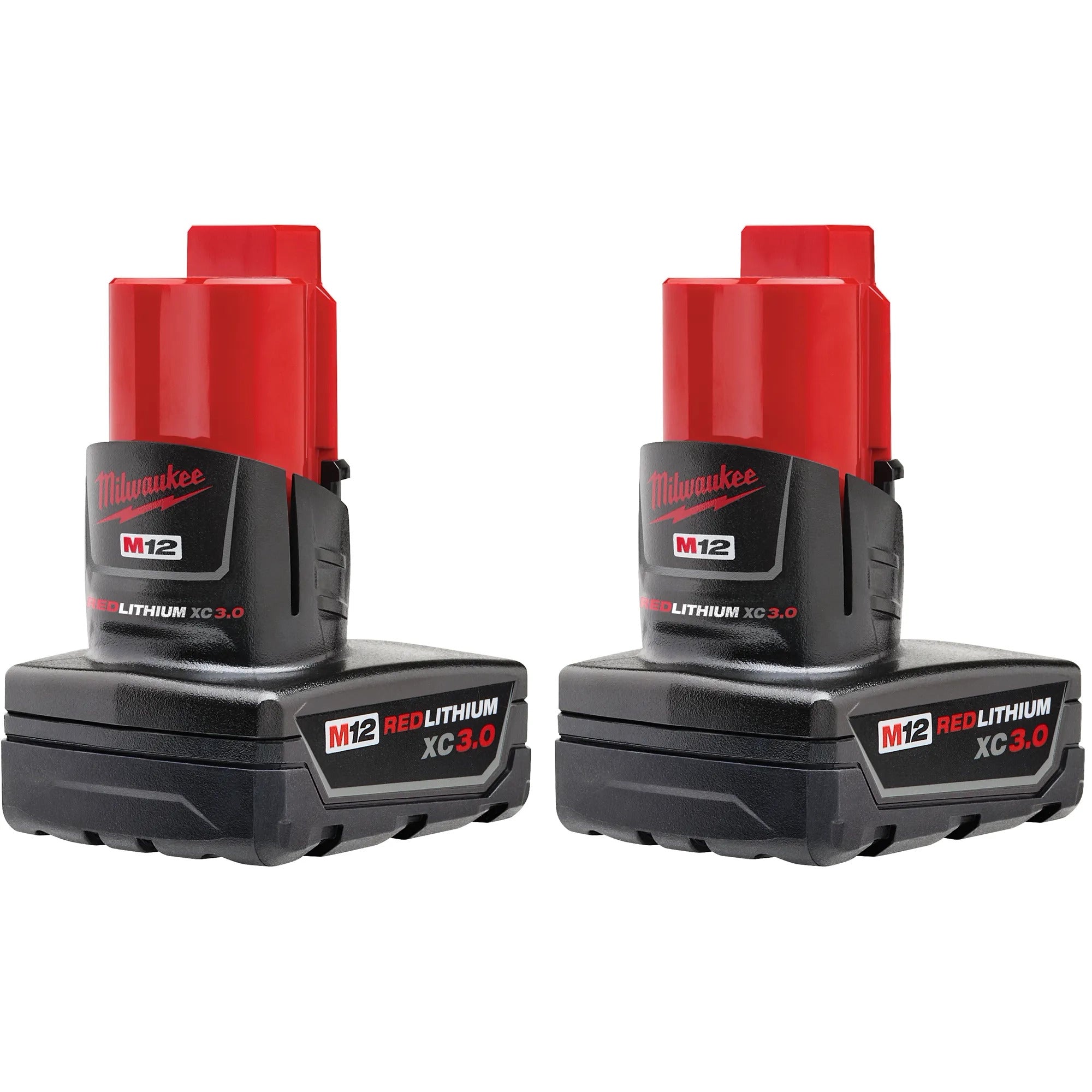Milwaukee 48-11-2412 M12 12-Volt 3.0-Ah REDLITHIUM XC Lithium-Ion Battery (2-Pack)
