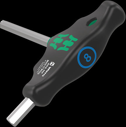 Wera 05023450001 454 HF Hex-Plus T-Handle Metric Screwdriver Set (7-Piece)