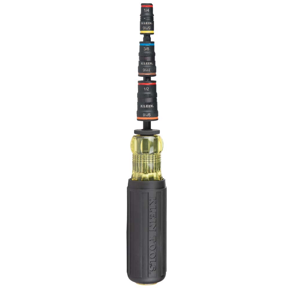 Klein 32910 7-In-1 Impact Rated Flip Socket Set w/Handle