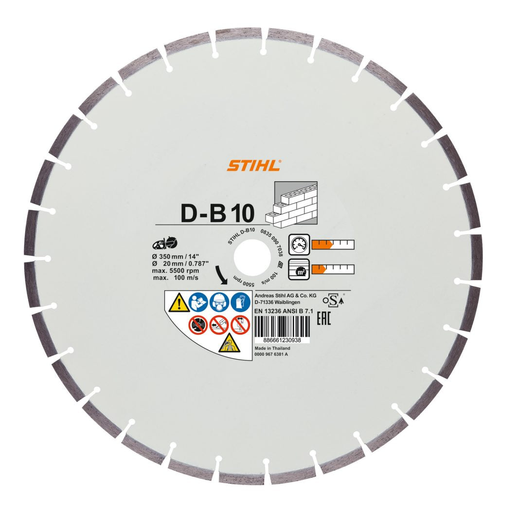 STIHL 08350907051 D-B10 12" X 20MM DIAMOND CONCRETE BLADE