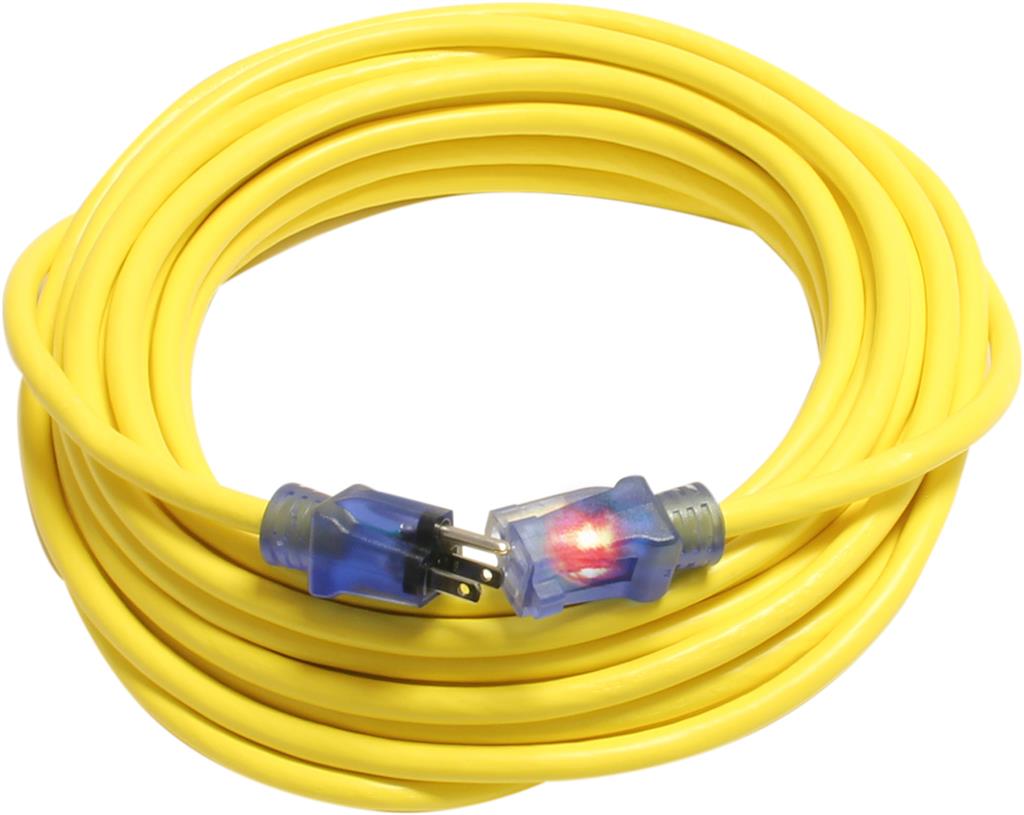 Century Wire & Cable Pro Starยฎ D11712100YL 15 A 125 V 1875 W 100 Cord 100 ft Heavy Duty SJTW Extension Cord