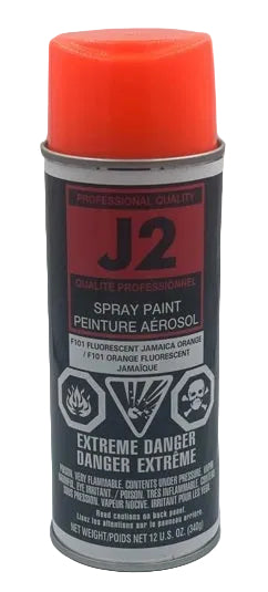 J2 F101 JAMAICA ORANGE FLOURESCENT SPRAY PAINT 312G