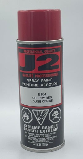 J2 E164 CHERRY RED ALKYD ENAMEL SPRAY PAINT 340G