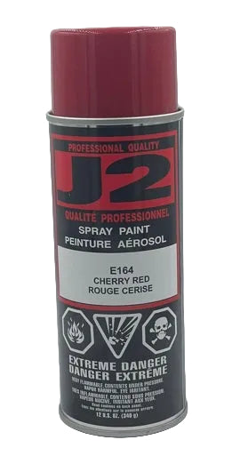 J2 E164 CHERRY RED ALKYD ENAMEL SPRAY PAINT 340G