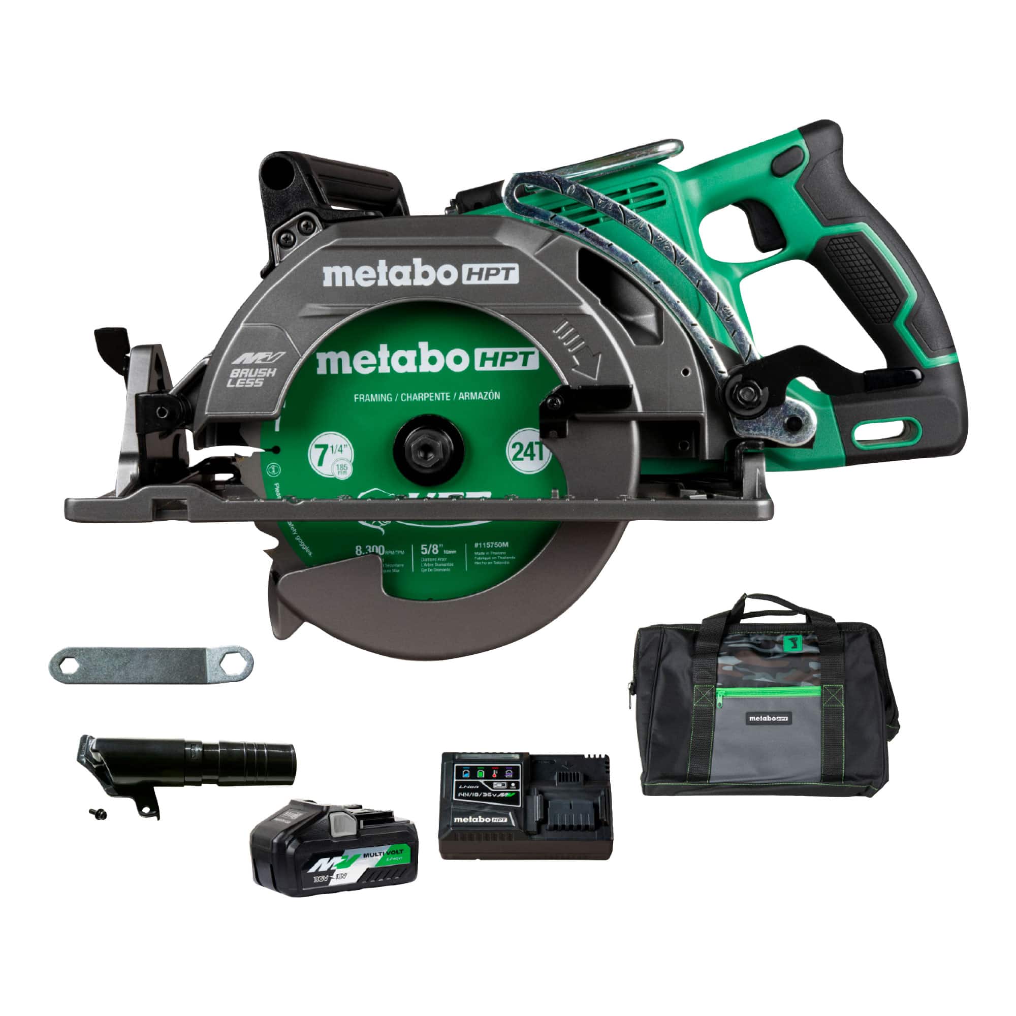 π Metabo HPT C3607DWAM 36V MV Rear Handle Circular Saw Kit 7-1/4" (1 X 4.0Ah) (100% off)