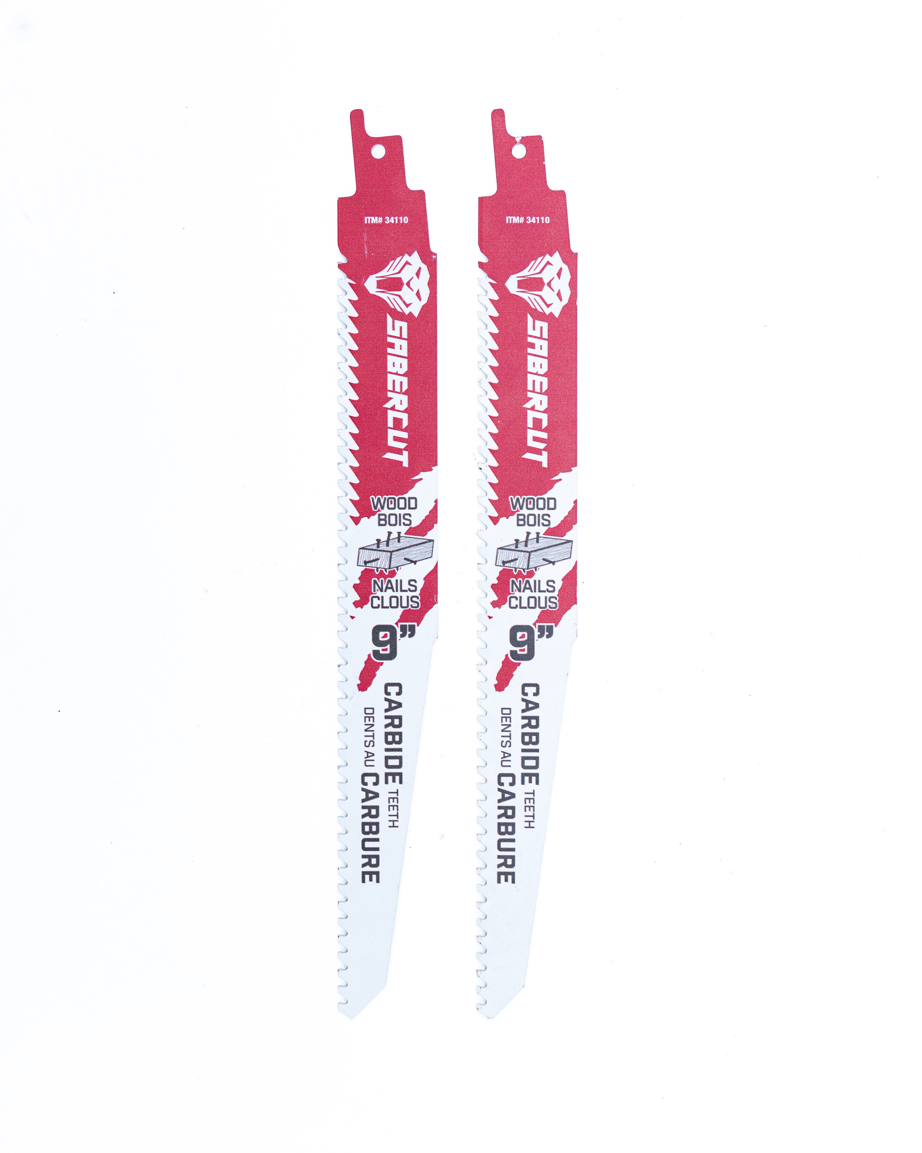 Sabercut Red Label 9 in. Wood With Nails Carbide Reciprocating Saw Blade (2-Pack)