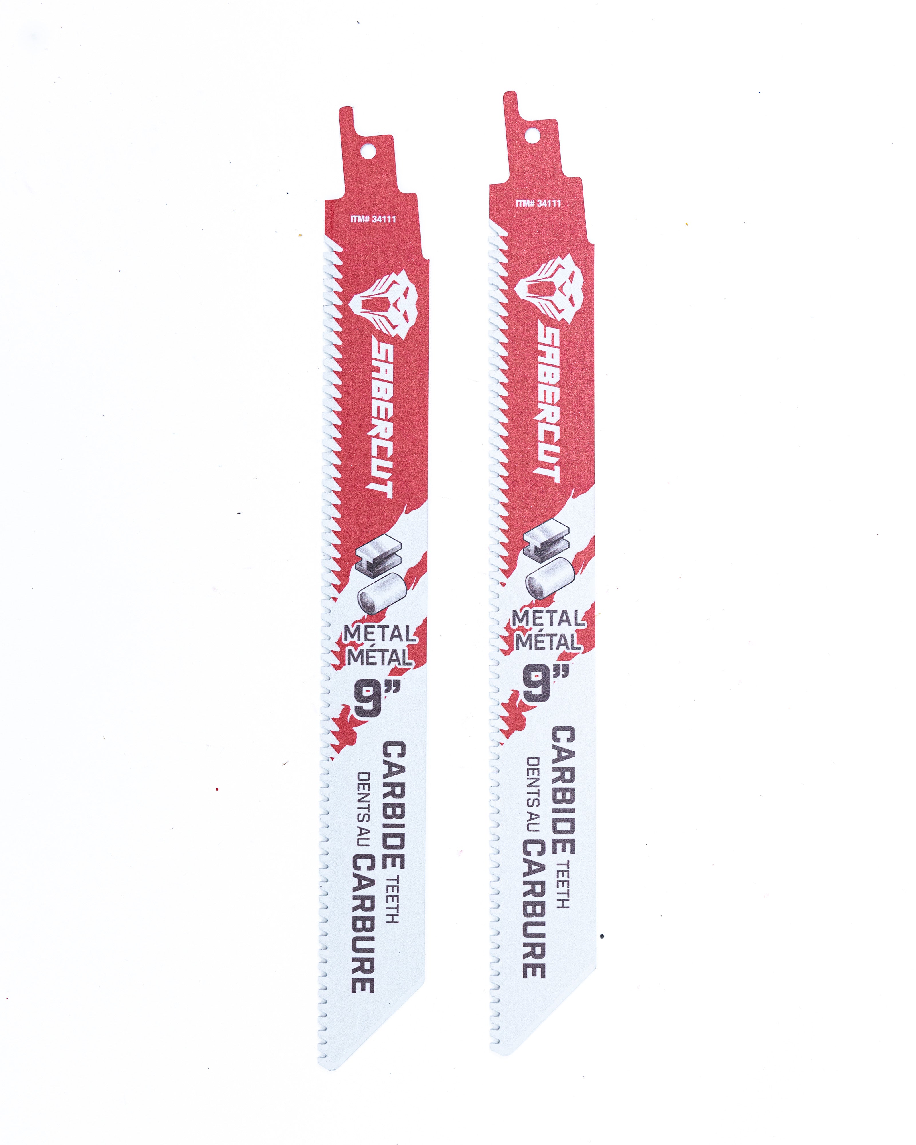 Sabercut Red Label 9 in. Thick Metal Carbide Reciprocating Saw Blade (2-Pack)