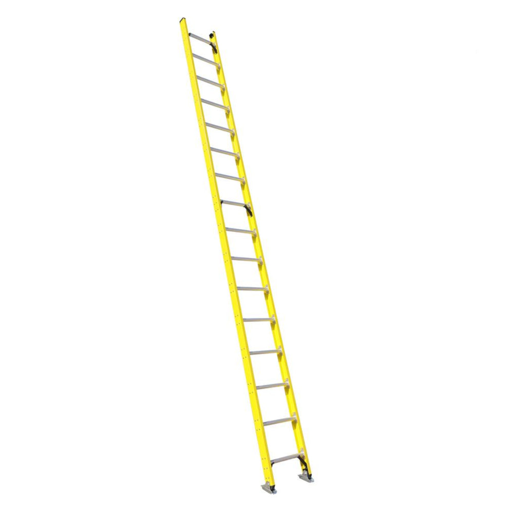 DuraDrive 16' Fiberglass Straight Ladder, 300 Lbs. Grade 1A