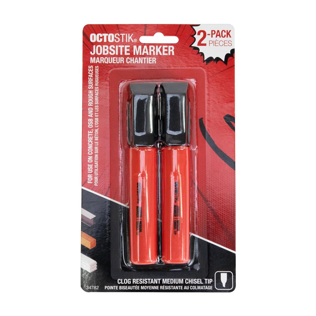 Octostik Medium Chisel Point Jobsite Marker (2-Pack)