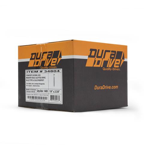DuraDrive 1/4 in. x 2-3/4 in. Hex Head Slot Drive Concrete Screws (1,400 Per Box)