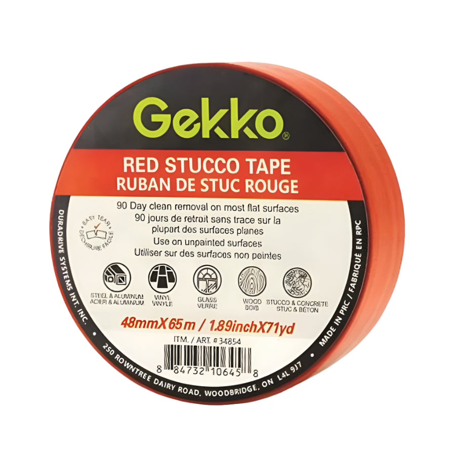 Gekko 48 mm x 65 m Red Stucco Masking Tape