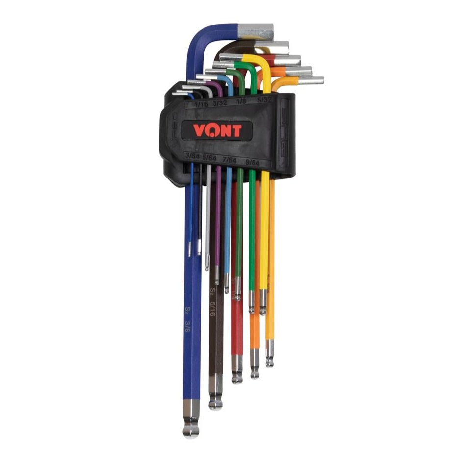 Vont Imperial Colour Coded Ball End Hex Key Set (13-Pieces)
