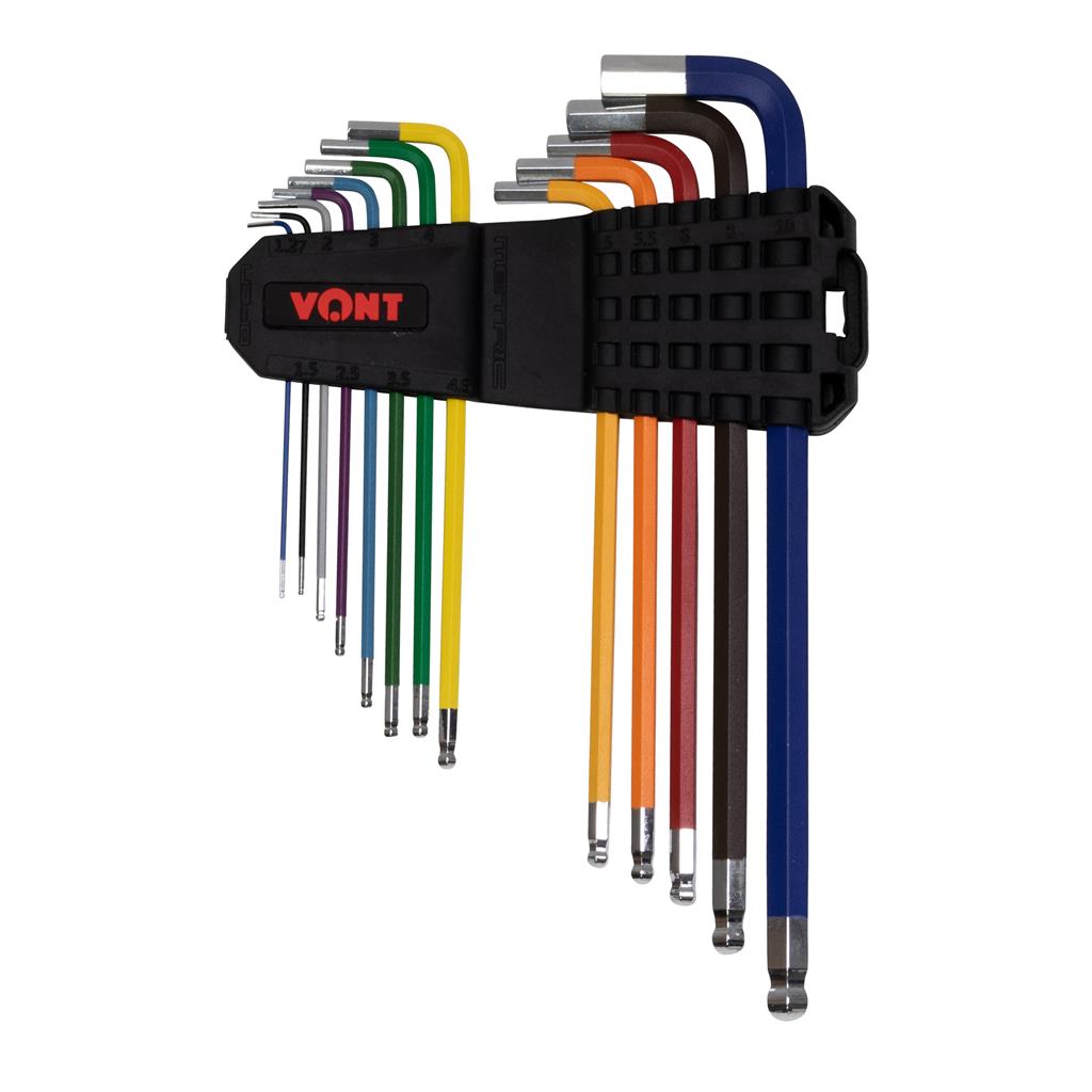 Vont Metric Colour Coded Ball End Hex Key Set (13-Pieces)
