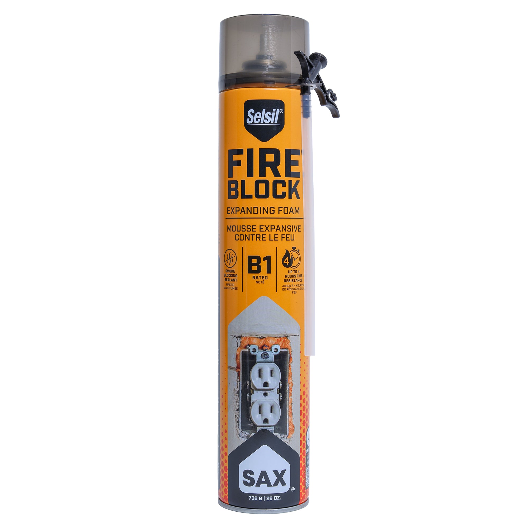 Sax Fire Block Expanding Spray Foam 750 ml / 24.5 oz