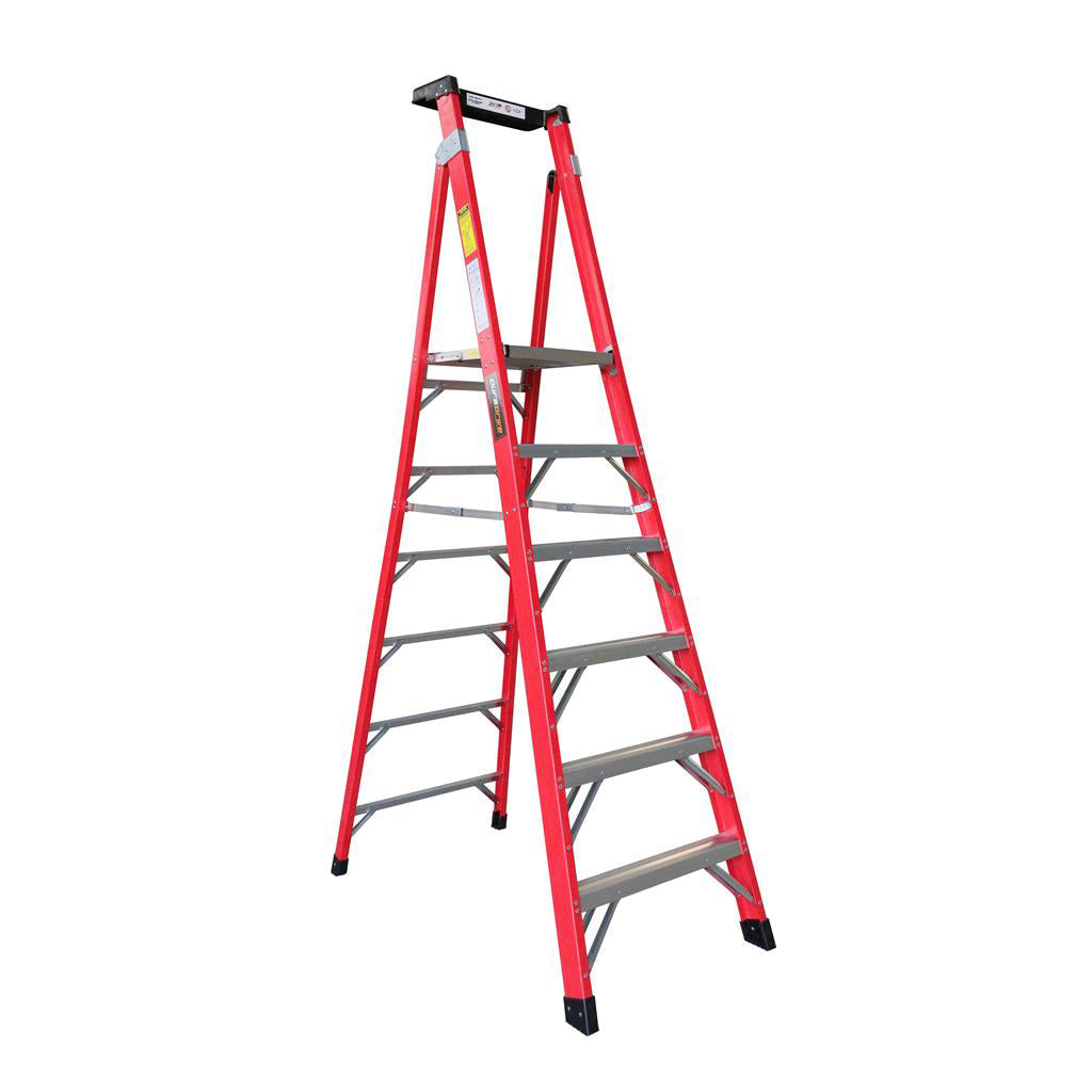 DuraDrive 6 ft. Fiberglass Platform Ladder, 300 Lbs. Grade 1A
